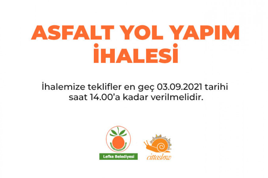 Asfalt Yol Yapım İhalesi